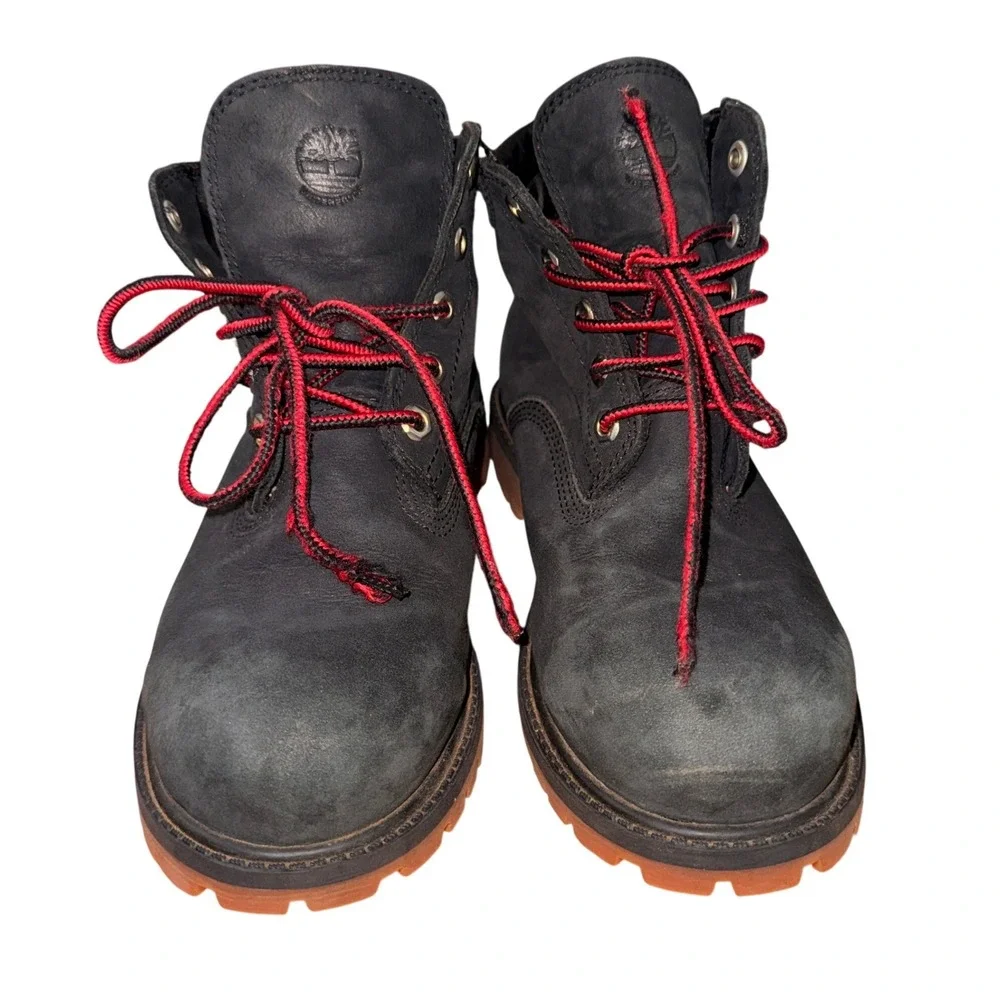 Timberland Waterproof Boots Boys 3 Pre-Owned Boots Black Nubuck ReBOTL A2KXR